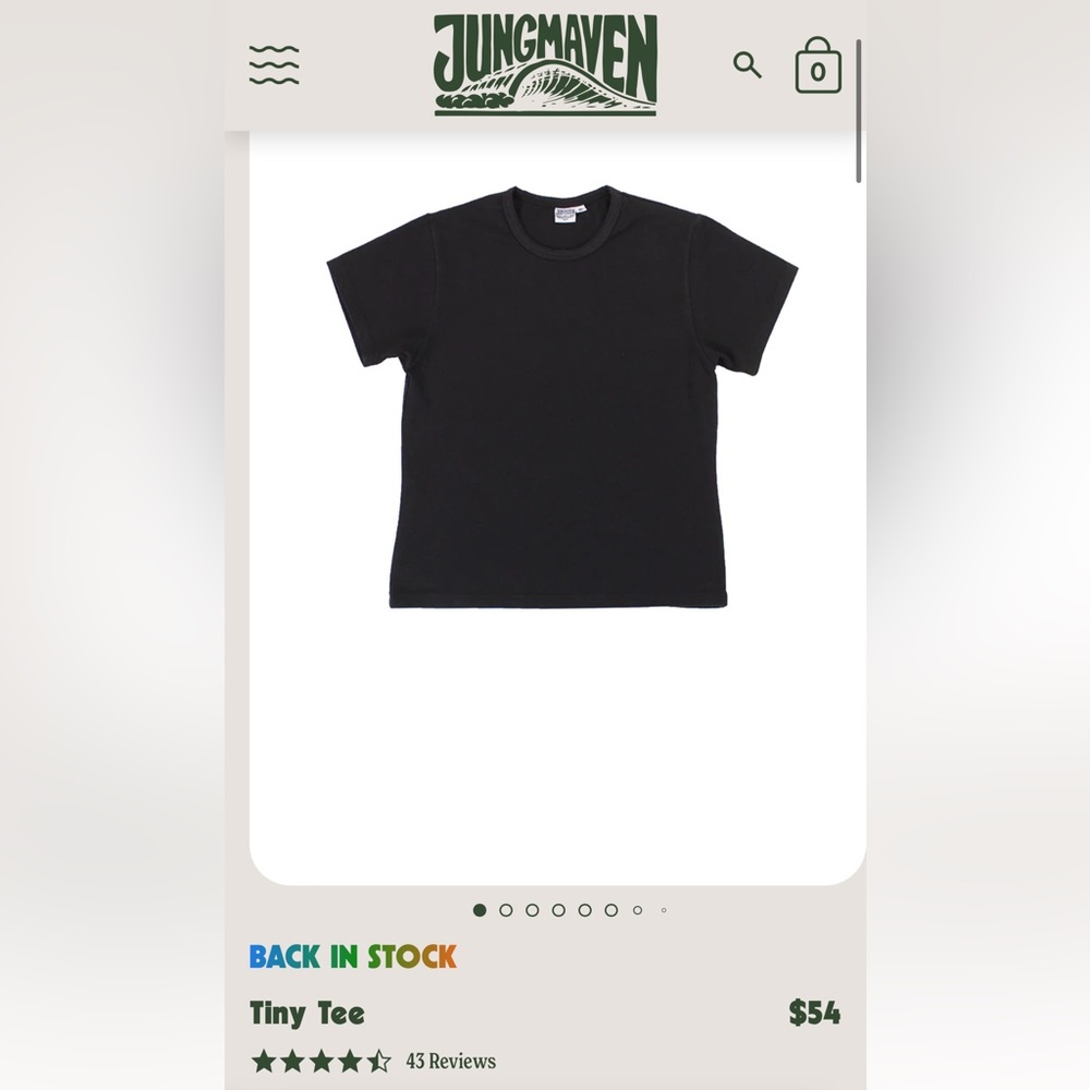 Jungmaven Tiny Tee in Black